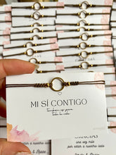 Cargar imagen en el visor de la galería, Pack Pulsera Detalle de boda Acero en tarjeta Omamori Joyas