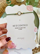 Cargar imagen en el visor de la galería, Pack Pulsera de boda en tarjetón Mi sí contigo Omamori Joyas