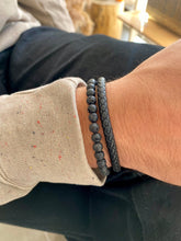 Laden Sie das Bild in den Galerie-Viewer, Pulsera Hombre Doble Gems Omamori Joyas