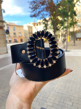 Cargar imagen en el visor de la galería, Cinturón Oval Negro Omamori Joyas