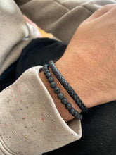 Laden Sie das Bild in den Galerie-Viewer, Pulsera Hombre Doble Gems Omamori Joyas
