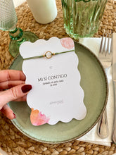 Cargar imagen en el visor de la galería, Pack Pulsera de boda en tarjetón Mi sí contigo