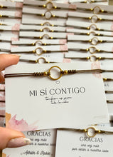 Cargar imagen en el visor de la galería, Pack Pulsera Detalle de boda Acero en tarjeta Omamori Joyas