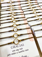 Cargar imagen en el visor de la galería, Pack Pulsera Detalle de boda Acero en tarjeta Omamori Joyas