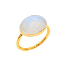 Cargar imagen en el visor de la galería, Anillo Piedra Luna Oval Omamori Joyas