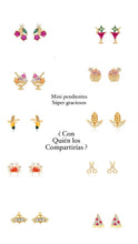 Laden Sie das Bild in den Galerie-Viewer, Mini Pendientes Frikis Variados Omamori Joyas