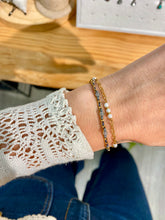Cargar imagen en el visor de la galería, Pulsera Perlas Doble Omamori Joyas