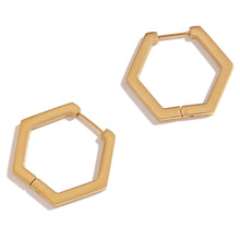 Cargar imagen en el visor de la galería, Aros Hexagonal Omamori Joyas