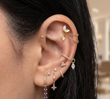 Charger l'image dans la galerie, Pendiente Piercing Circonita 4 grapas Omamori Joyas