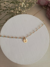 Cargar imagen en el visor de la galería, Collar Calcedonia con Inicial Omamori Joyas
