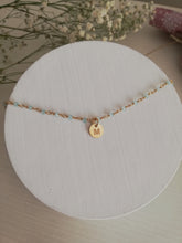 Cargar imagen en el visor de la galería, Collar Calcedonia con Inicial Omamori Joyas