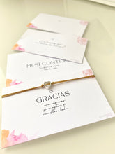 Load image into Gallery viewer, Tarjeta con mensaje “Mi sí contigo” Omamori Joyas