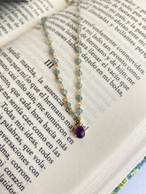 Cargar imagen en el visor de la galería, Collar grapas con calcedonia Omamori Joyas