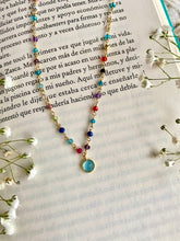 Cargar imagen en el visor de la galería, Collar con Piedras Multicolor Omamori Joyas