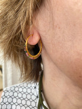 Cargar imagen en el visor de la galería, Aros Boho con Turmalinas Omamori Joyas