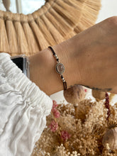 Load image into Gallery viewer, Pulsera Calcedonia Verde agua Omamori Joyas