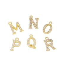 Load image into Gallery viewer, Inicial con circonitas dorada Omamori Joyas