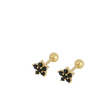 Cargar imagen en el visor de la galería, Piercing Flor negra Omamori Joyas