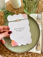 Pack Pulsera de boda en tarjetón Mi sí contigo Omamori Joyas