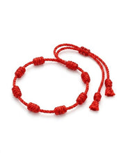 Cargar imagen en el visor de la galería, Pulsera Roja de los siete nudos Omamori Joyas

