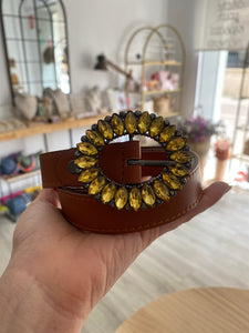 Cinturón Strass honey