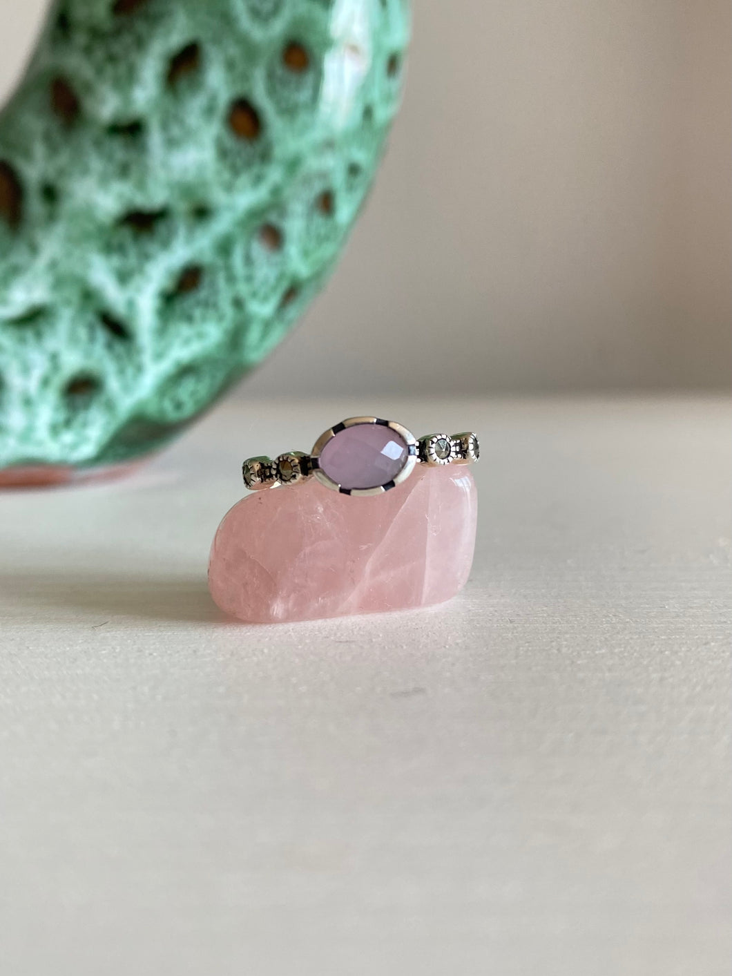 Anillo Pink Quartz Vintage