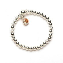 Laden Sie das Bild in den Galerie-Viewer, Anillo bolitas de plata elástico Omamori Joyas
