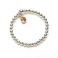 Anillo bolitas de plata elástico Omamori Joyas