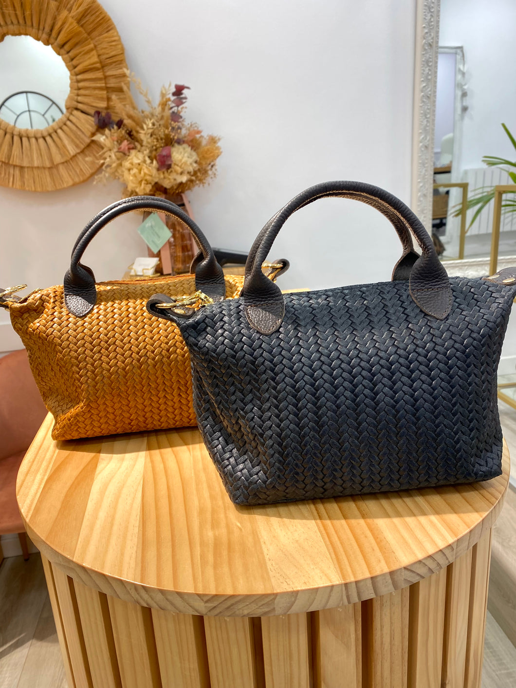 Bolso Mini maletín trenzado