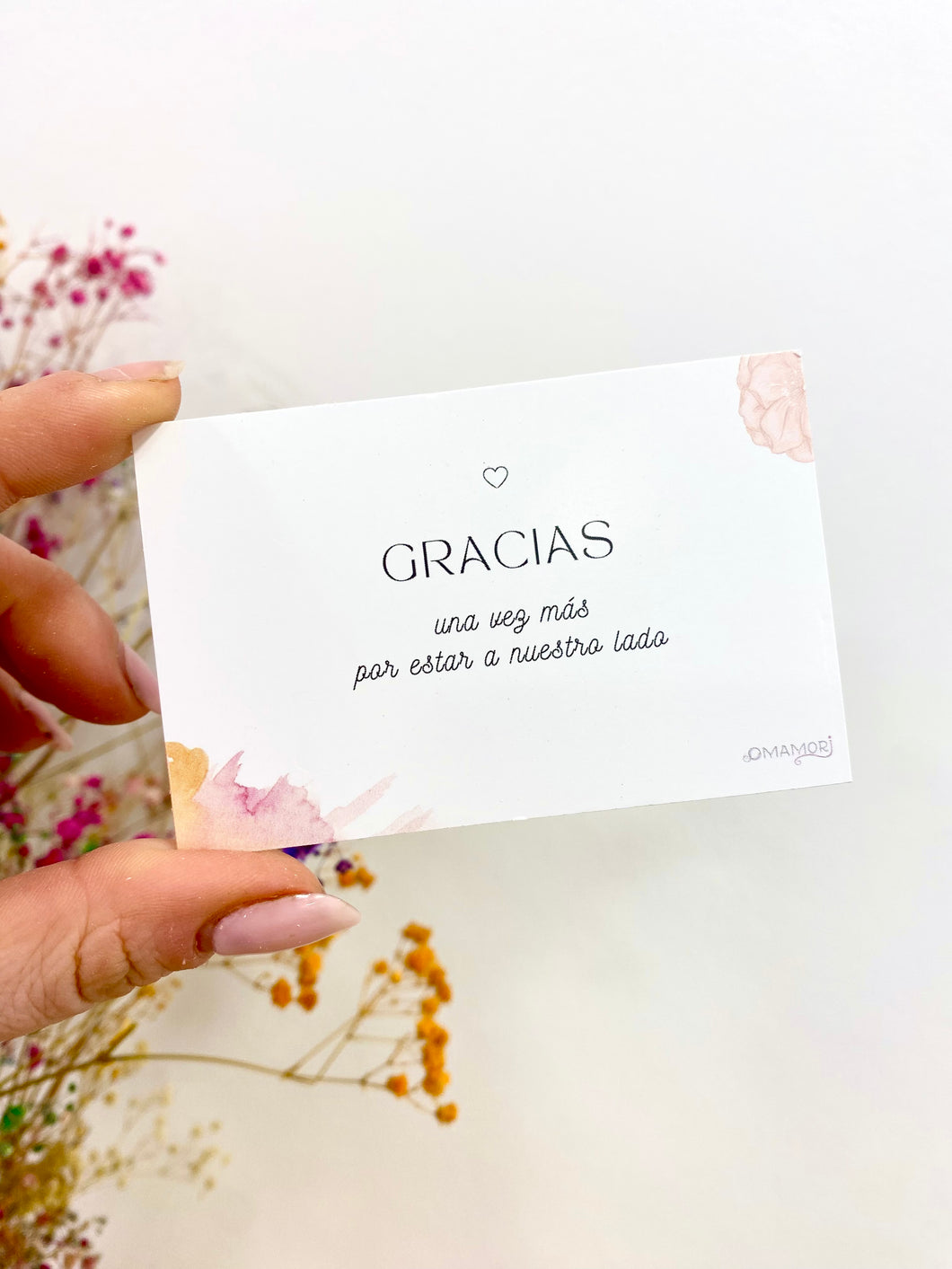 Tarjeta con mensaje “Gracias una vez más''