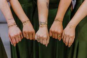 Pulsera  plata baño oro  Anni + Probeta