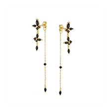 Cargar imagen en el visor de la galería, Pendientes doble cadena butterfly
