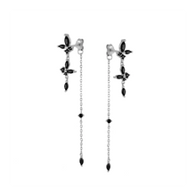 Cargar imagen en el visor de la galería, Pendientes doble cadena butterfly
