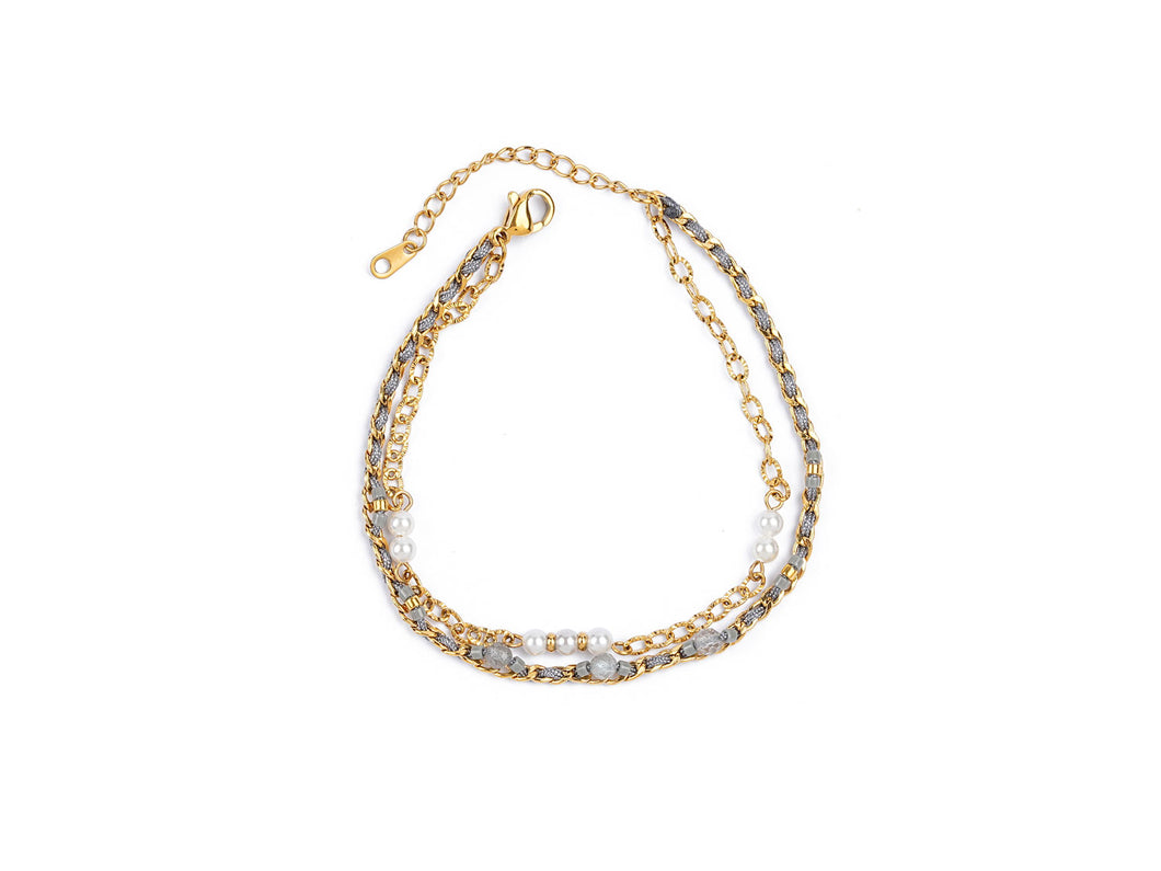 Pulsera Perlas Doble