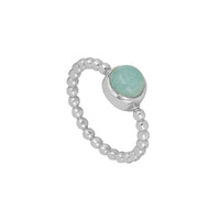 Anillo Berta con Amazonita Omamori Joyas